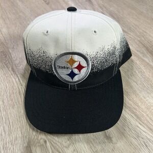 VTG Pittsburgh Steelers Snapback Hat YOUTH NFL‎ Football Annco White Black Cap